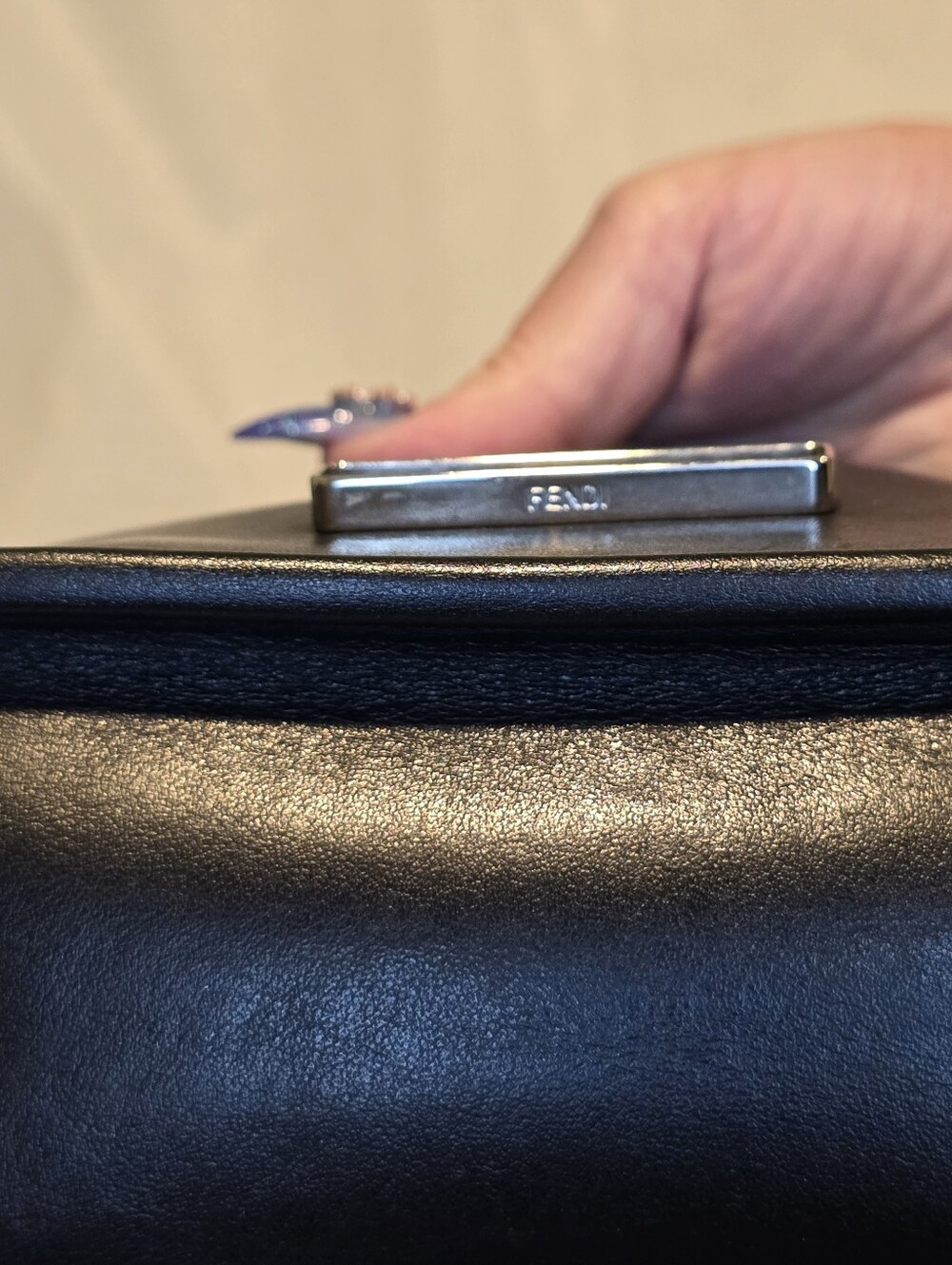 ❌ sold❌ Fendi Kahn Black Leather Silver and Gold Hardware Euc - Picture 8 of 12